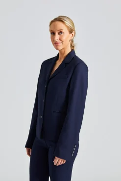 Petite Crepe Suit Jacket Navy