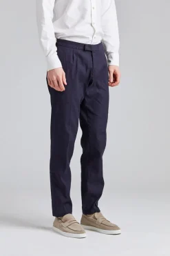 Pisa Pant Navy Cotton/Linnen