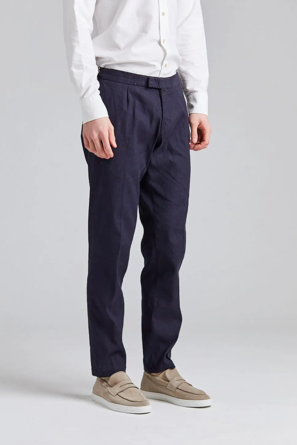 Pisa Pant Navy Cotton/Linnen