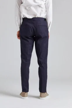 Pisa Pant Navy Cotton/Linnen