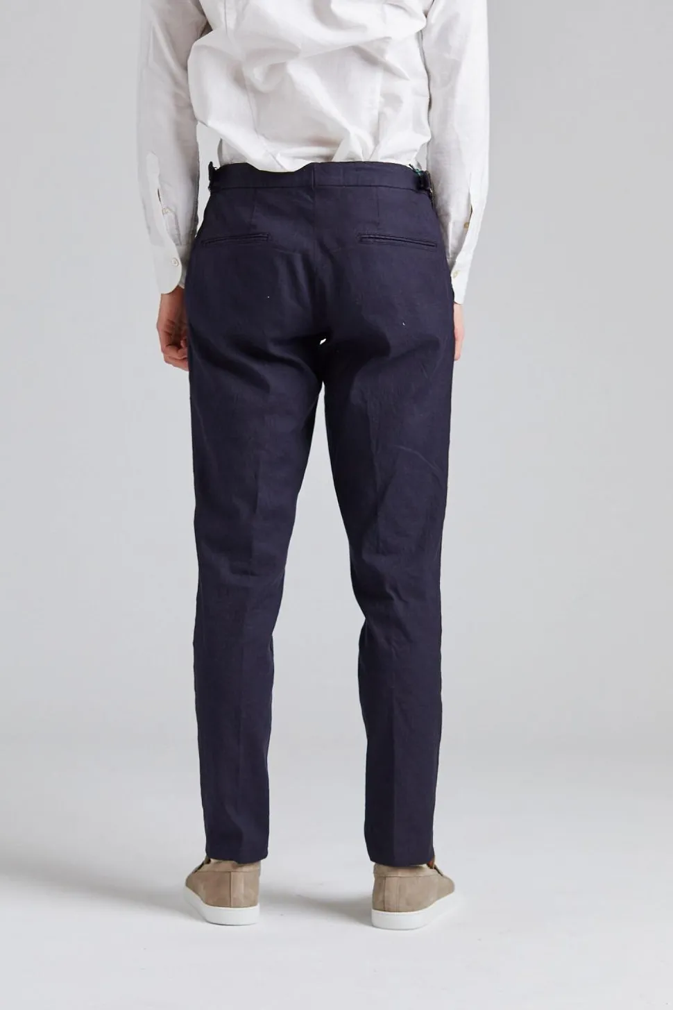 Pisa Pant Navy Cotton/Linnen
