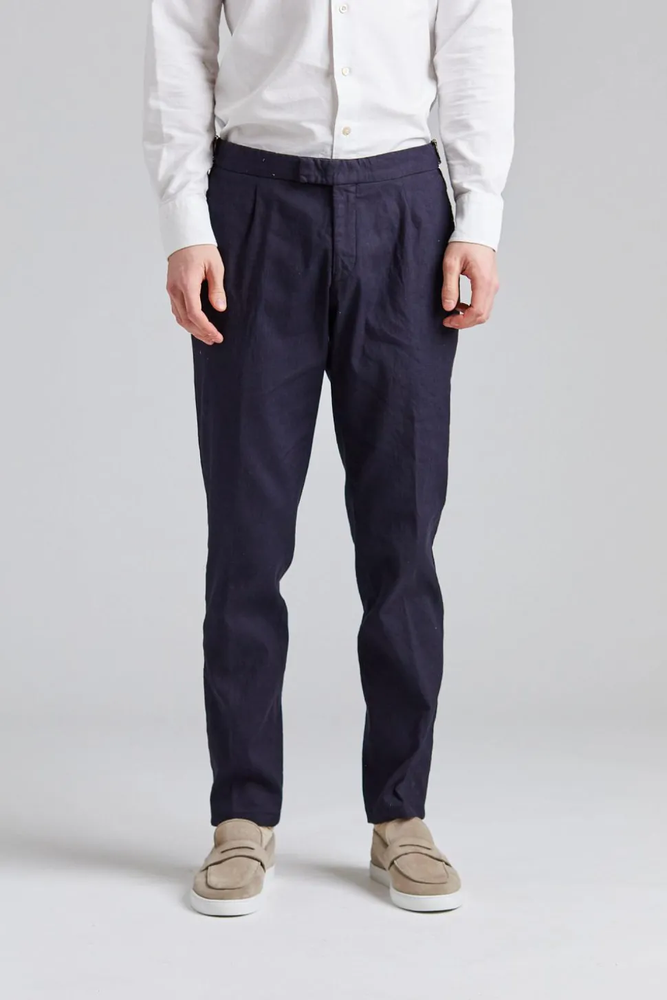 Pisa Pant Navy Cotton/Linnen
