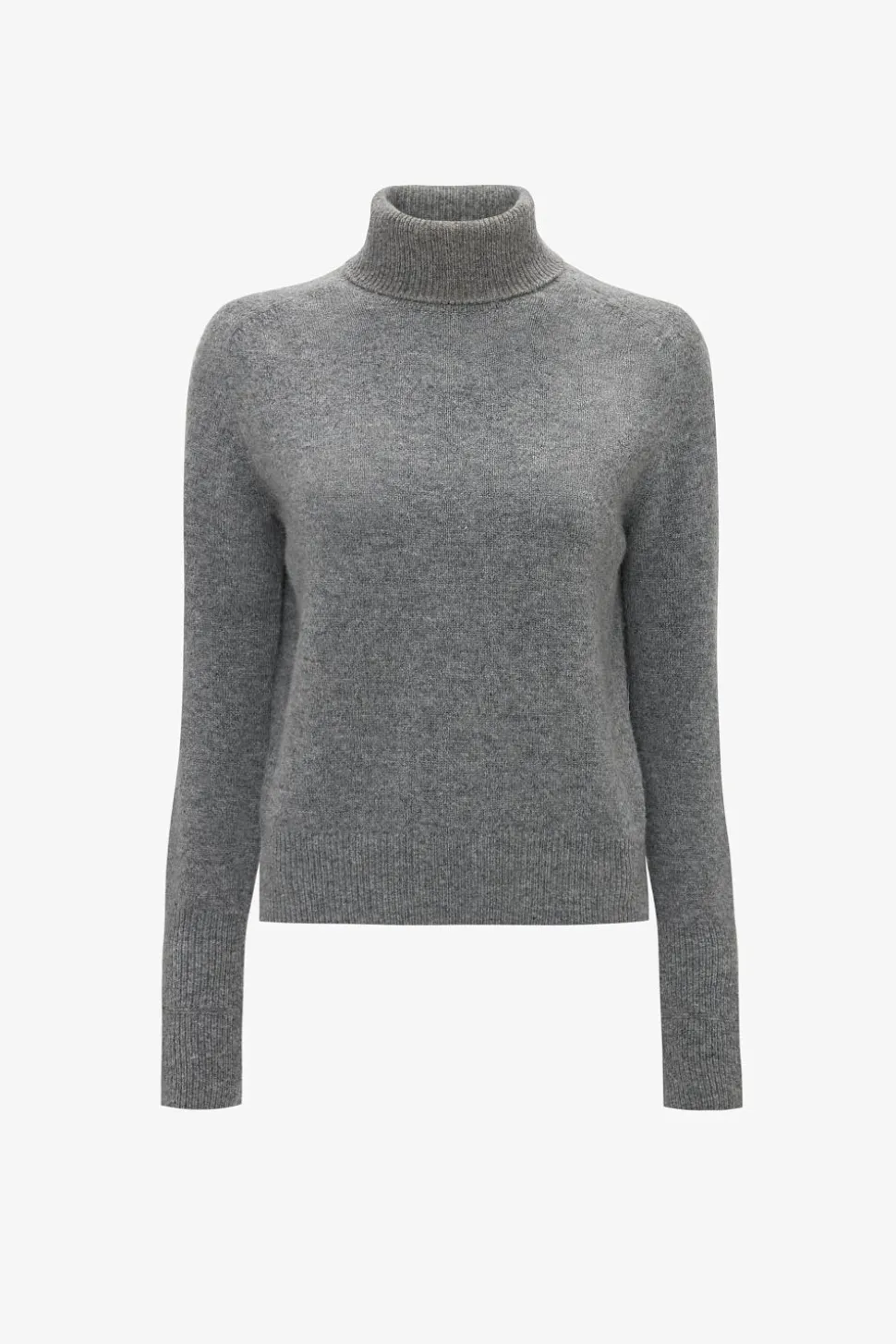 Polo Neck Jumper Grey Marl
