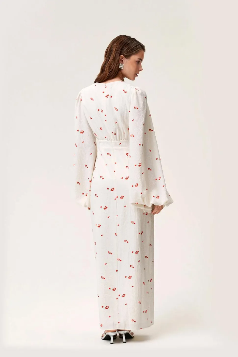Positano Dress White/Red