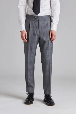 Prato Pant Tropical Glencheck Grey