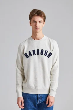 Prep Logo Crew Neck Sweatshirt Ecru Marl