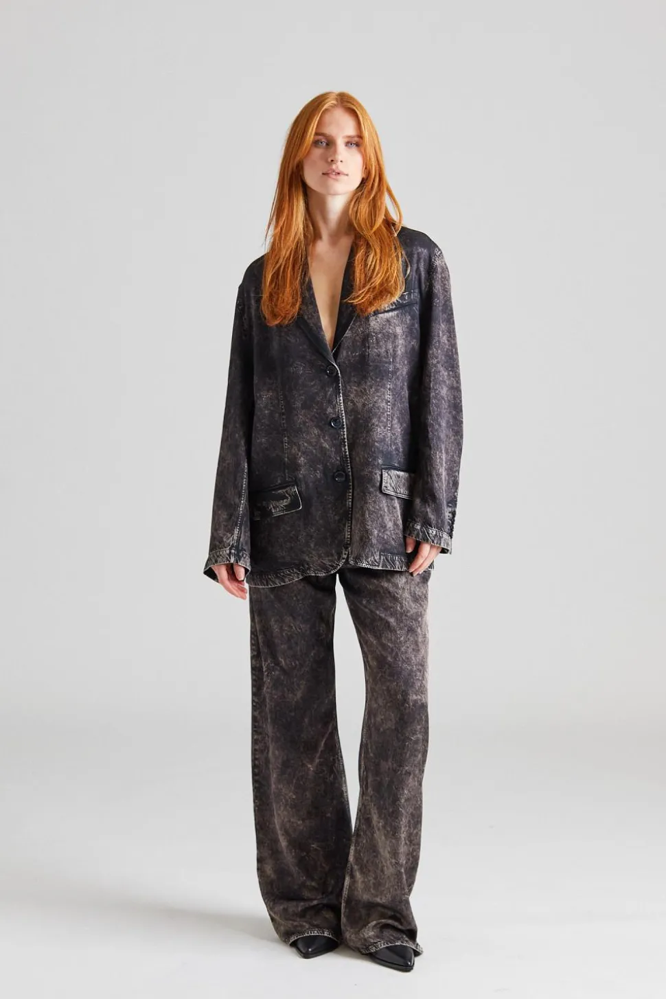 Printed Trousers FN-WN-TROU001289 Black/Beige