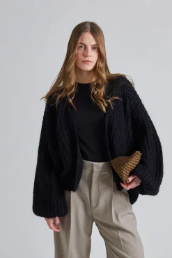 Puffed Cardigan Black