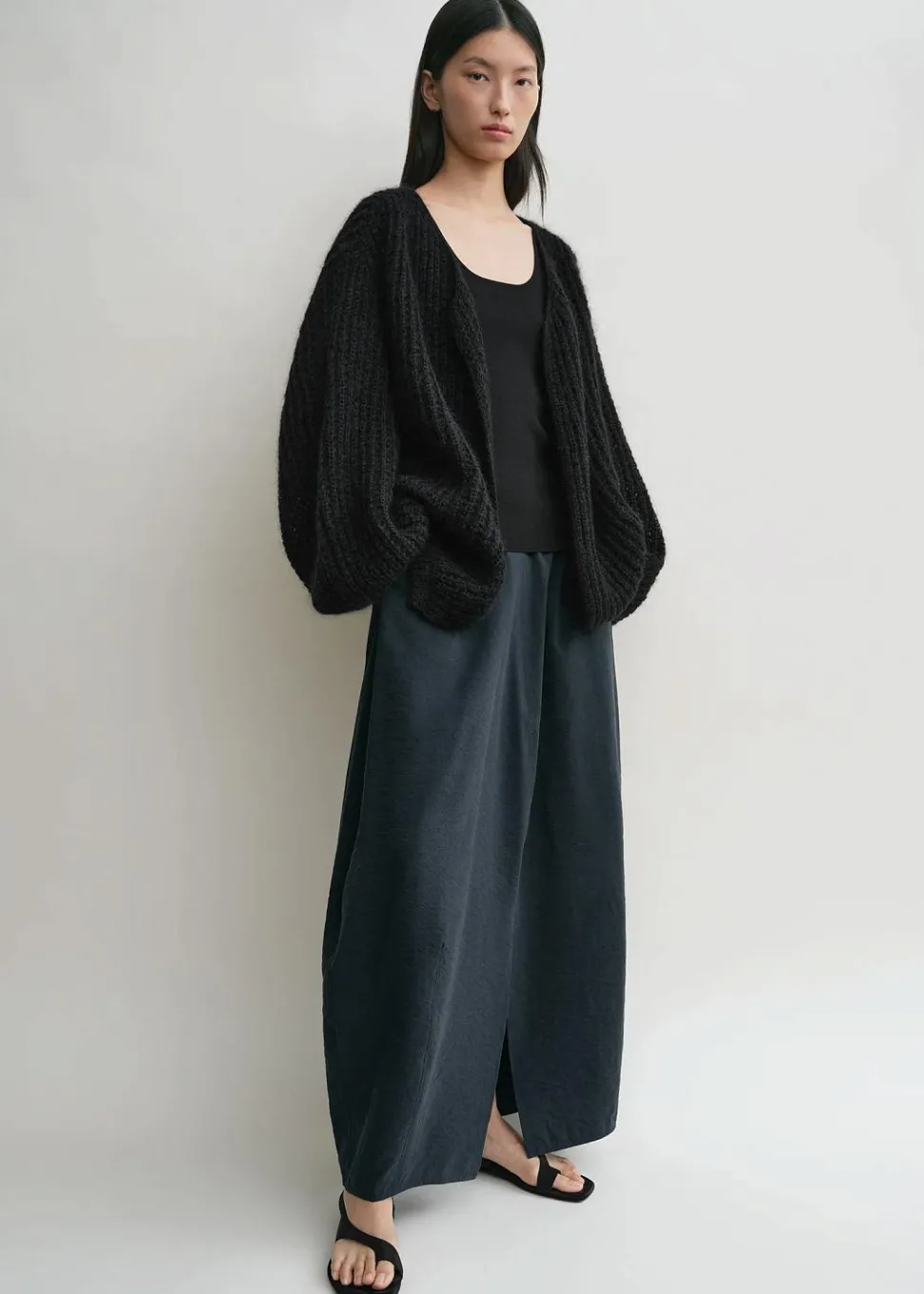Puffed Cardigan Black