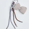 Puffy Bow Bag Charm Beige