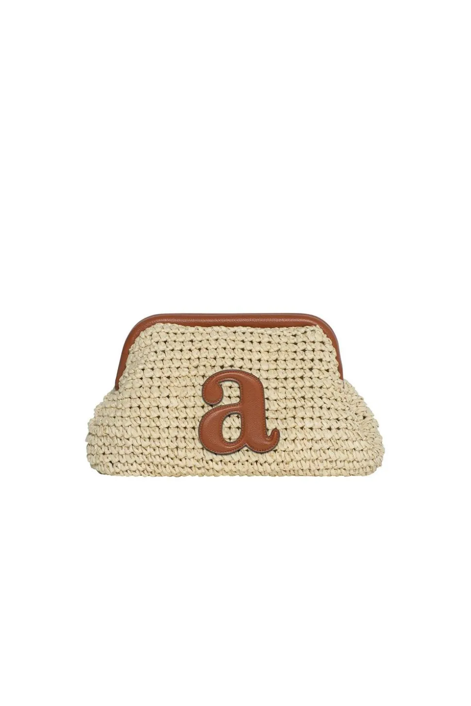 Raffia Clutch Beige