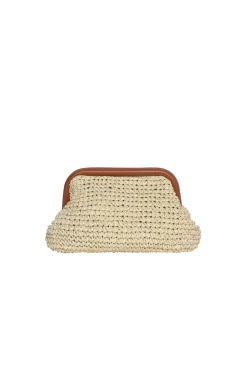 Raffia Clutch Beige