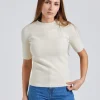 Raglan-Sleeve Terry Knit White