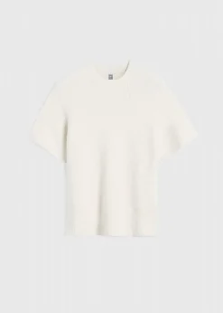 Raglan-Sleeve Terry Knit White