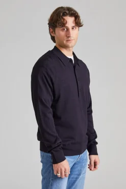 Raymond Knitted Polo Navy