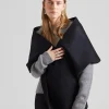 Rectangle Double Faced Wool Scarf Black