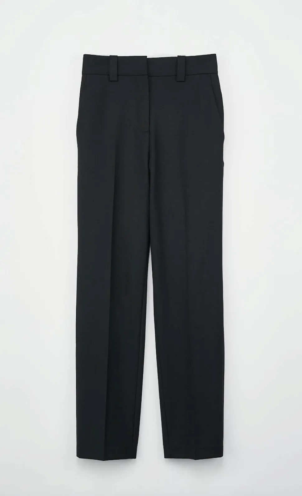 Relaxed Straight Leg Suiting Trouser Black