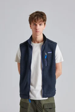 Retro Pile Vest Pitch Blue
