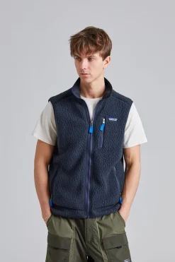 Retro Pile Vest Pitch Blue