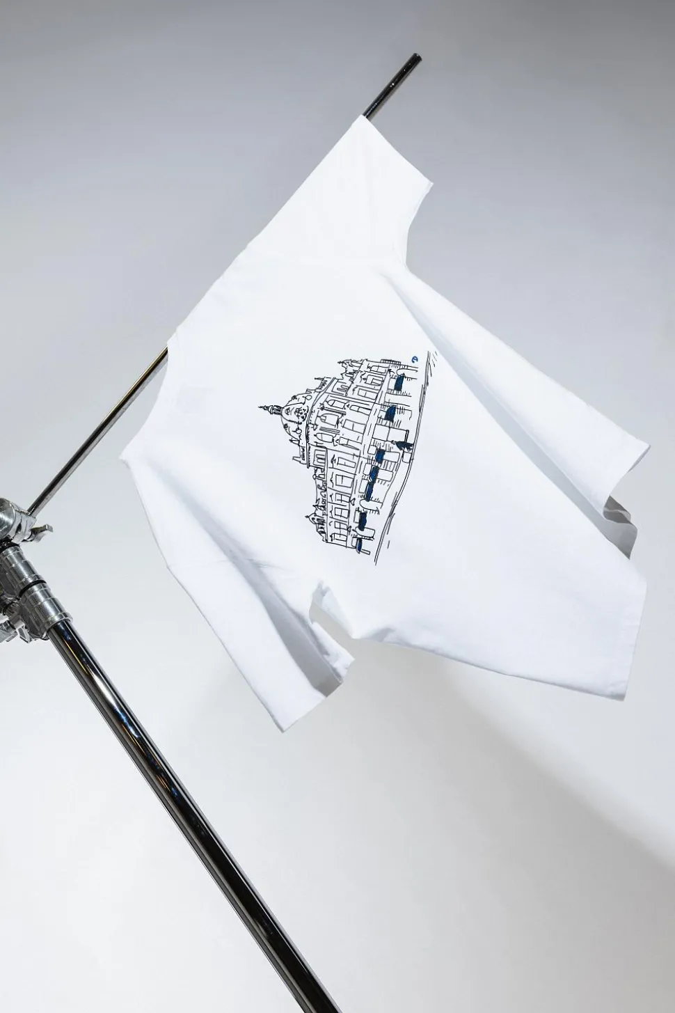Retro x Drake's Printed Hiking Tee White