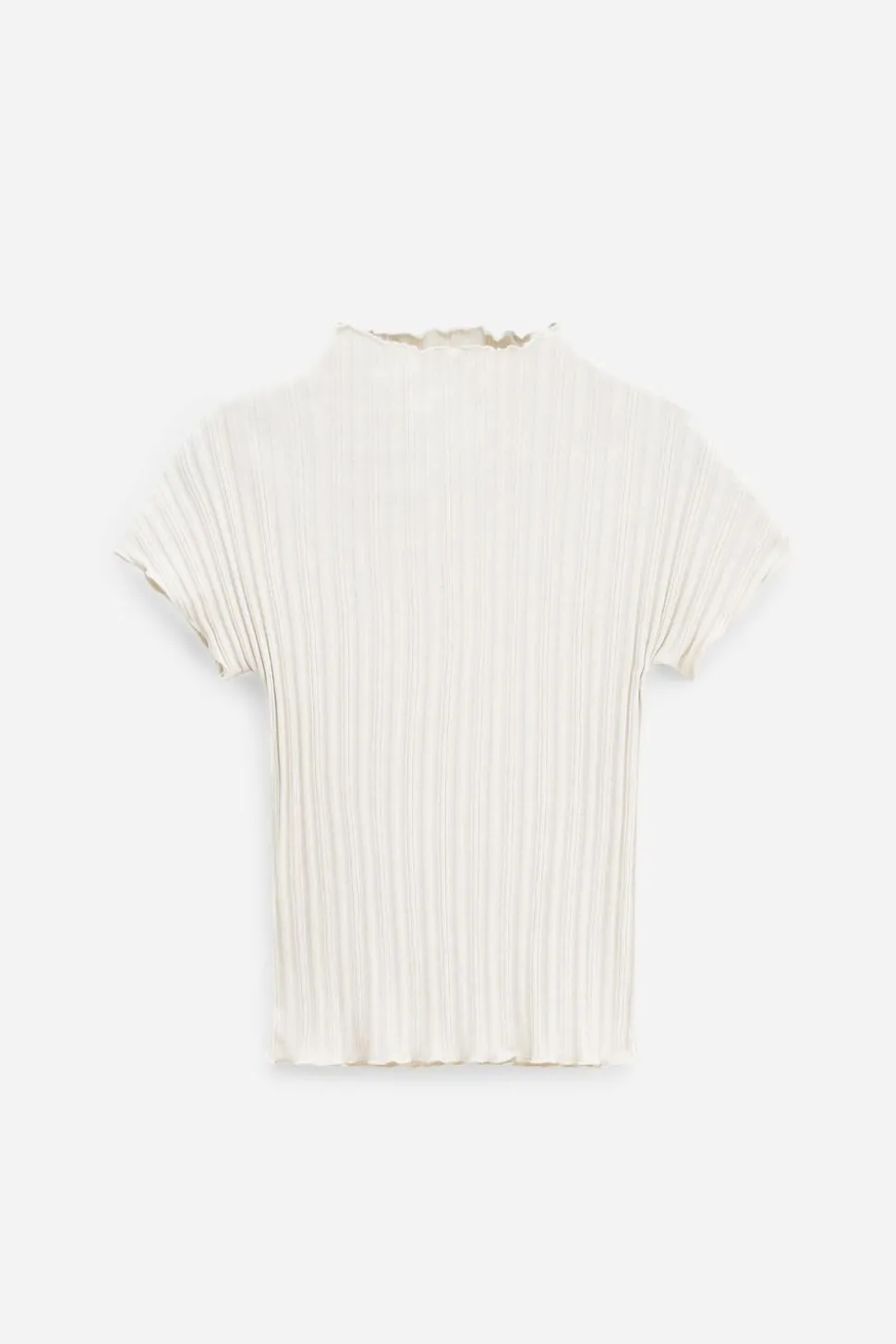 Rib Cap Sleeve Top Weathered White