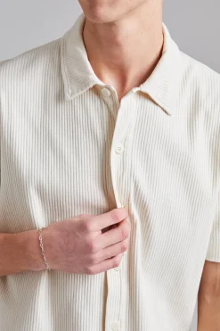 Rib Jersey Bowling Shirt Off White