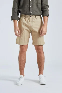 Robert Shorts Cotton Linen Khaki Brown