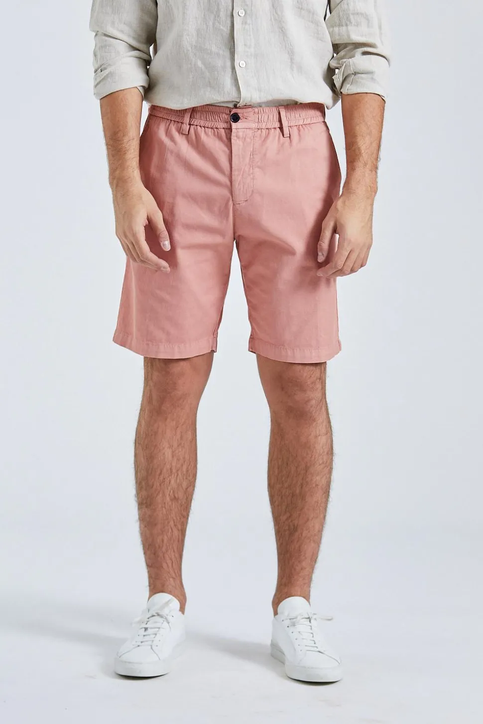 Robert Shorts Cotton Linen Summer Red