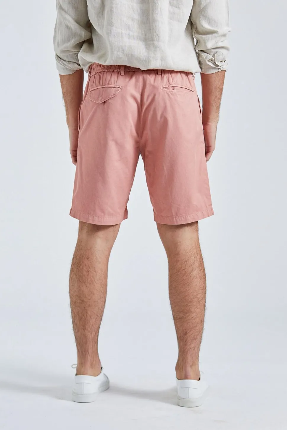 Robert Shorts Cotton Linen Summer Red
