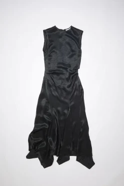 Satin Dress Black FN-WN-DRESS000867