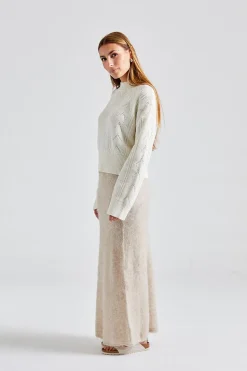 Serena Knit Sweater White