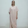 Shanti Draped Jersey Dress Pink