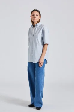 Short-sleeve Poplin Shirt Ice