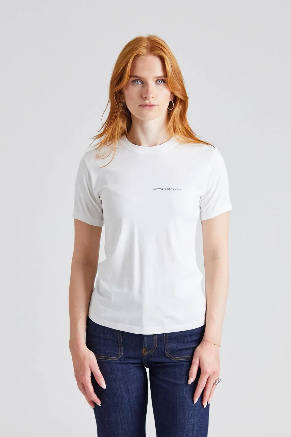 Shrunken Logo Tee White