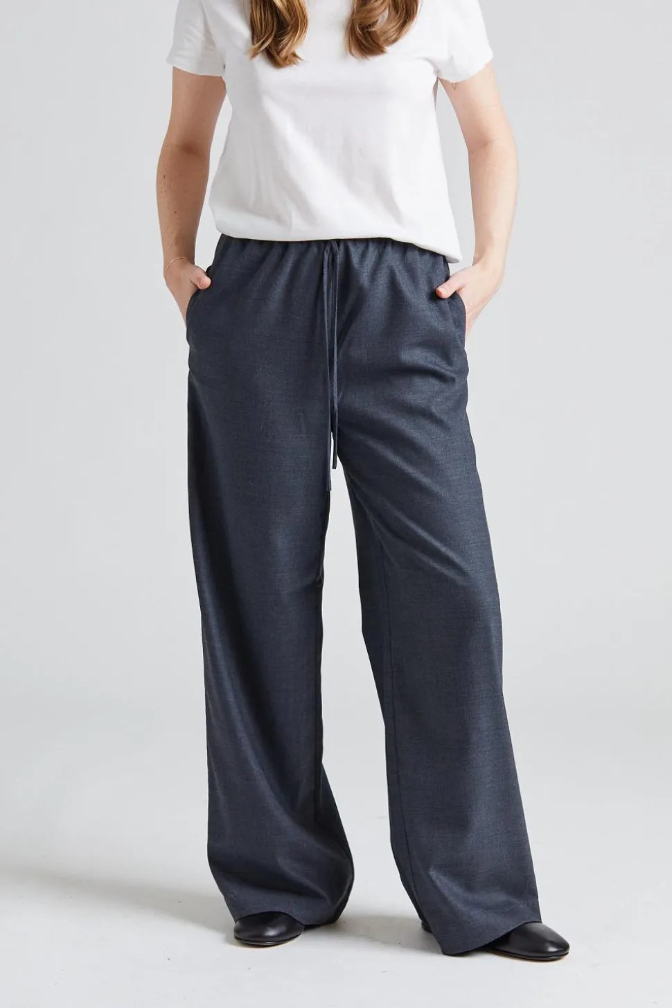 Siena Drawstring Trousers Charcoal