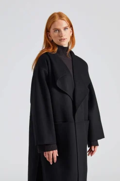 Signature Wool Cashmere Coat Black