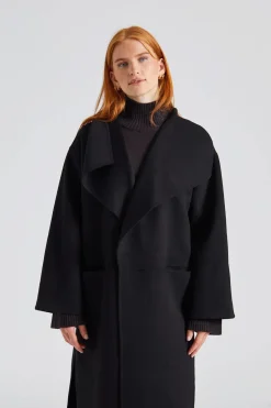 Signature Wool Cashmere Coat Black