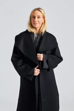 Signature Wool Cashmere Coat Black