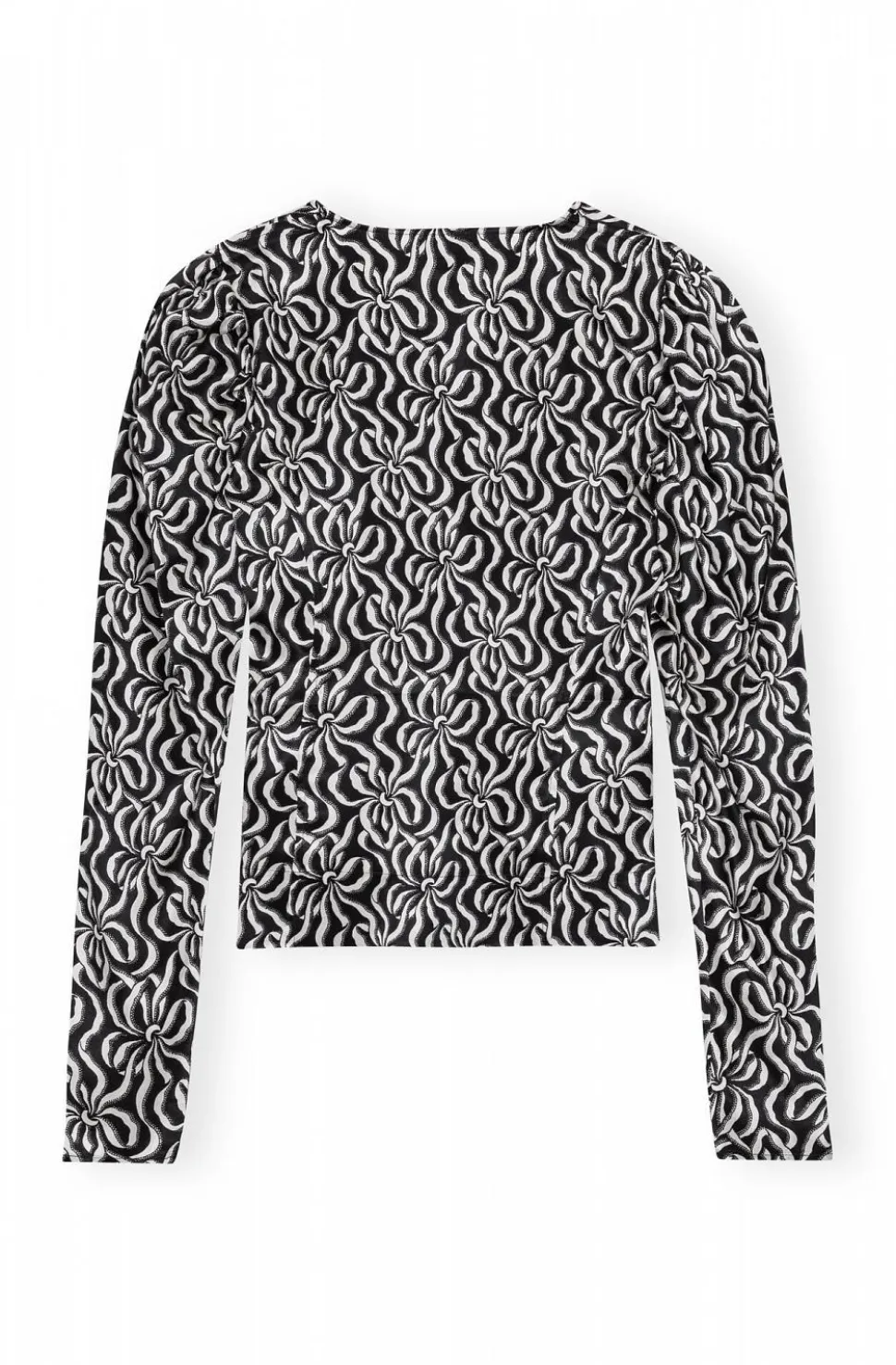 Silk Stretch Satin Blouse Black