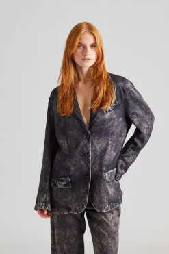 Single Breasted Jacket FN-WN-SUIT000583 Black/Beige