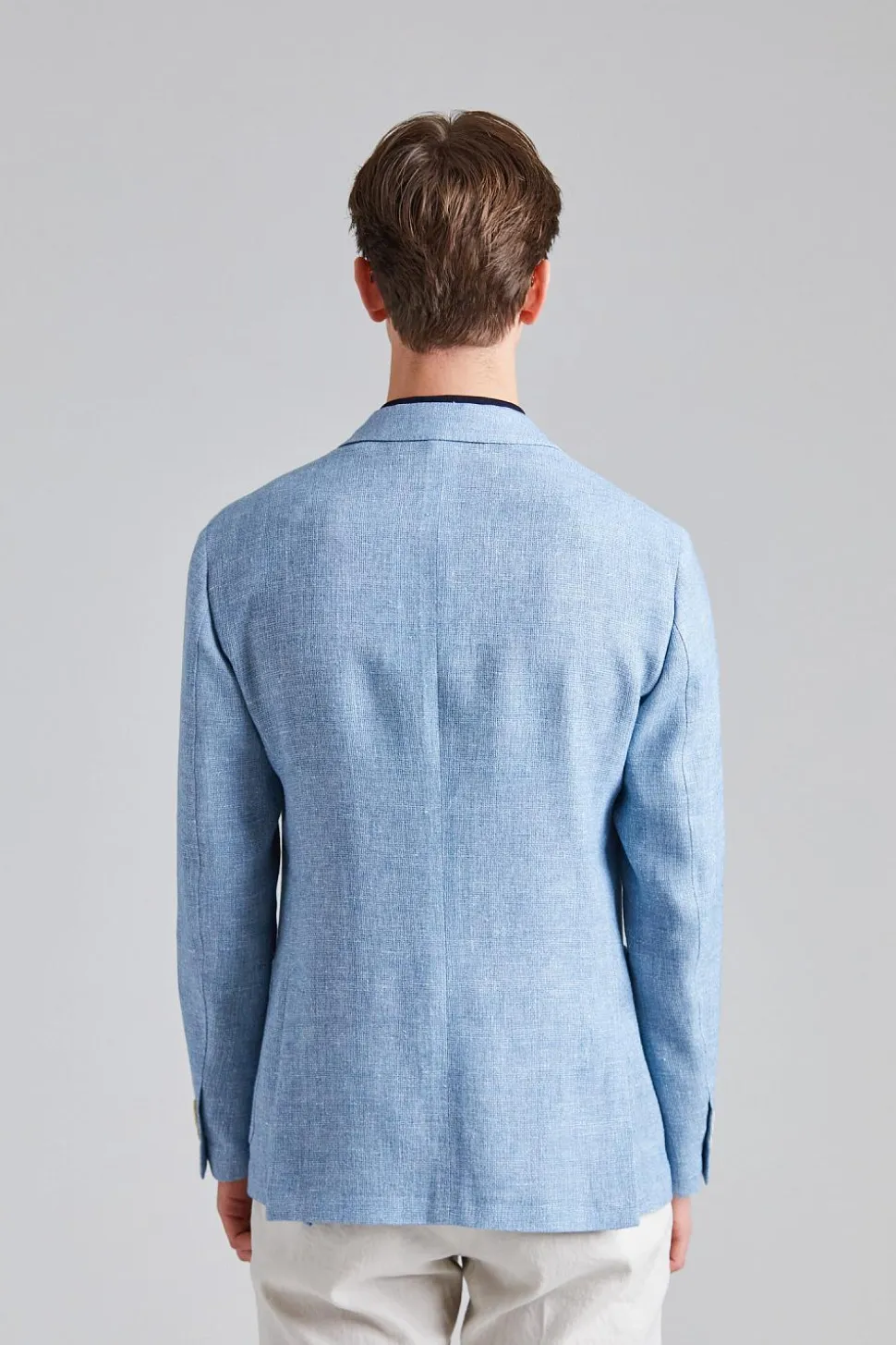 Single Breasted Roma Jacket Light Blue