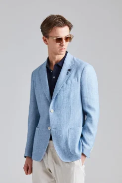 Single Breasted Roma Jacket Light Blue
