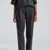 Single Pleat Trouser Steel Grey Melange