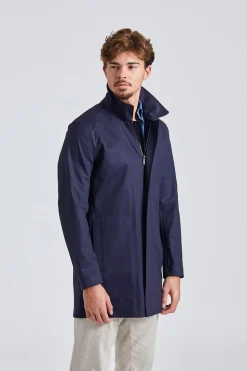 Sky Fall Coat Savile Navy Wool