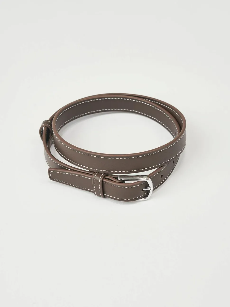 Slim Leather Belt Brown