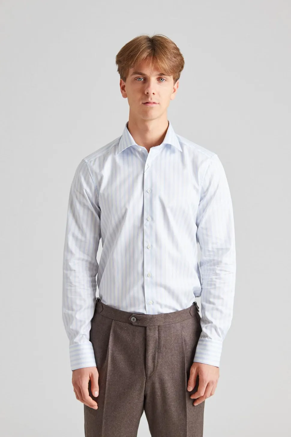 Slimline Blue Striped Twill
