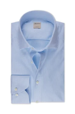 Slimline Casual Blue Striped Jersey
