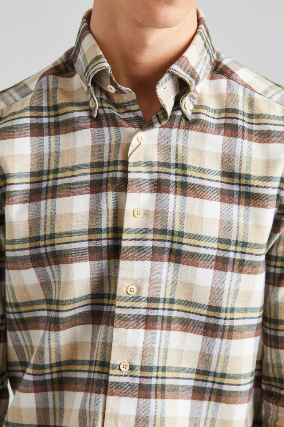 Slimline Flannel Green Check