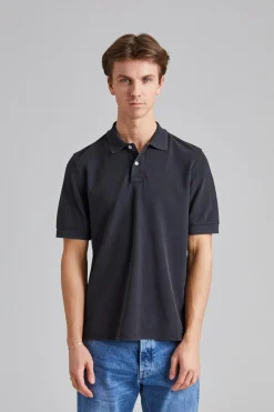 SS Washed Pique Polo Faded Black