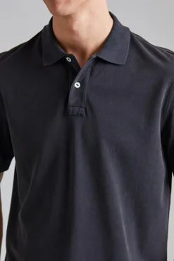 SS Washed Pique Polo Faded Black